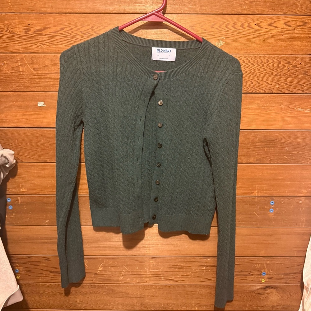 Old Navy Women's Dark Green Cardigan